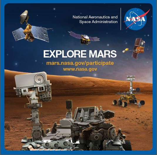 Explore Mars Sticker Template