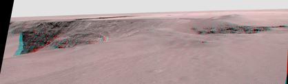 Layers of 'Cabo Frio' in 'Victoria Crater' (Stereo)