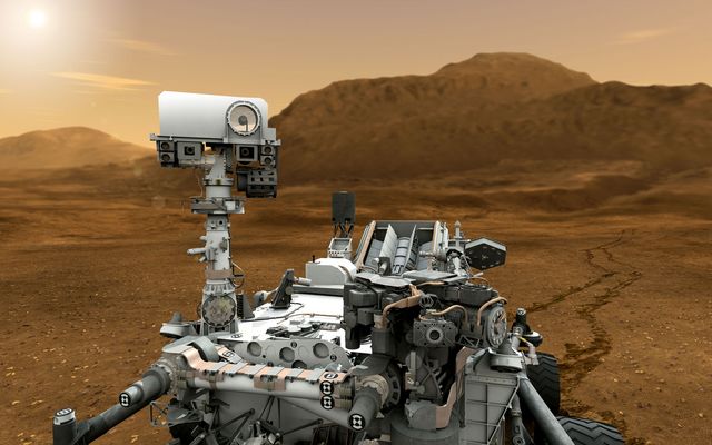 Mars Rover Curiosity in Artist's Concept, Close-up