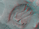 Gullies and Lobate Material in a Crater in Nereidum Montes