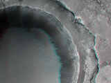 Crater with Surrounding Bench in Sinus Meridiani