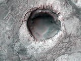 Crater in Meridiani Planum (2.3 N, 2.6W)
