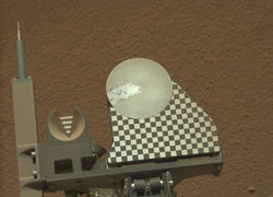 First Sample Placed on Curiosity's Observation Tray