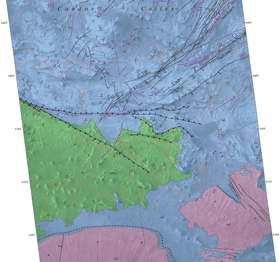 Geological Mapping of Hills in Martian Canyon