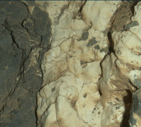 Night Close-up of Mineral Veins at 'Garden City,' Mars