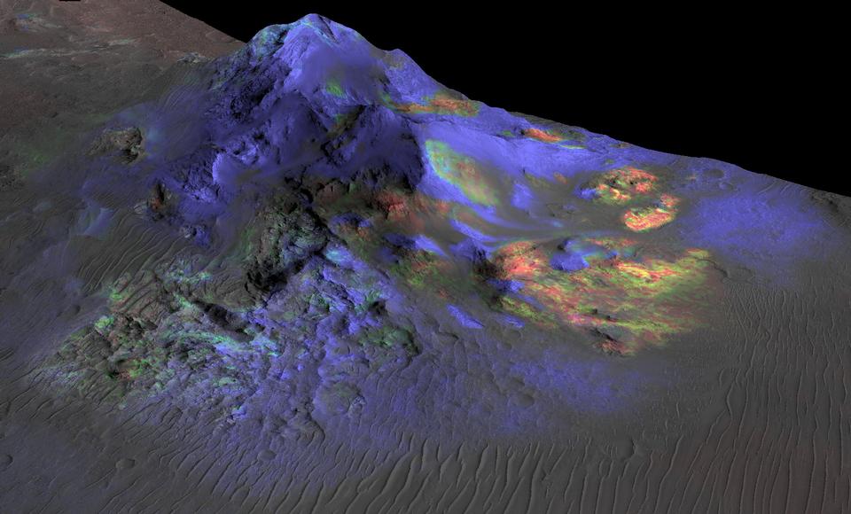 Spectral Signals Indicating Impact Glass on Mars