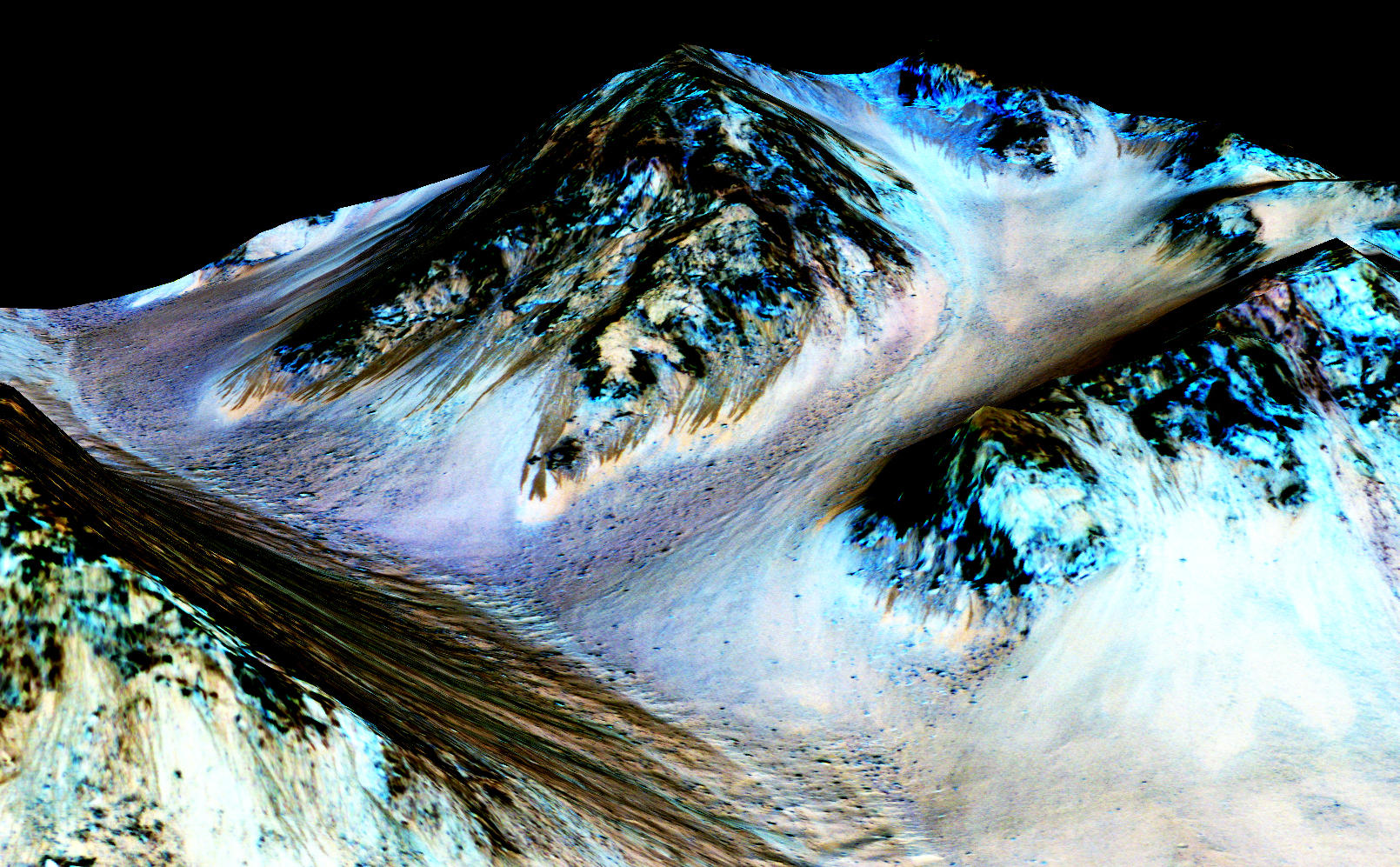 Recurring 'Lineae' on Slopes at Hale Crater, Mars