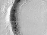 Gullies on martian crater, seen by Odyssey's Themis instrument