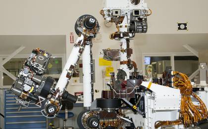 Arm and Mast of NASA Mars Rover Curiosity