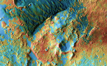 The battered region of Arabia Terra is among the oldest terrain on Mars.