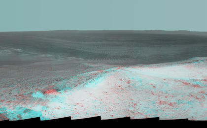 High Viewpoint for 11-Year-Old Rover Mission on Mars (Stereo)