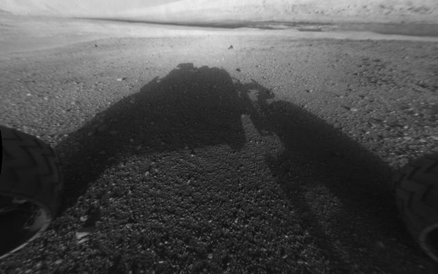 This image taken by NASA's Curiosity shows what lies ahead for the rover -- its main science target, Mount Sharp.