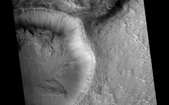 Impact Crater in Tempe Terra