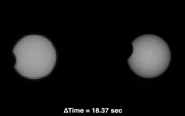 As part of a multi-mission campaign, NASA's Curiosity rover is observing Martian moon transits, the first of which involved the moon Phobos grazing the sun's disk.