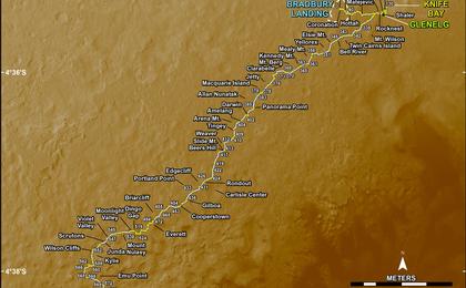 Curiosity's Traverse Map Through Sol 609