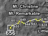 This map shows the route driven by NASA's Mars rover Curiosity through the 656 Martian day, or sol, of the rover's mission on Mars (June 11, 2014).