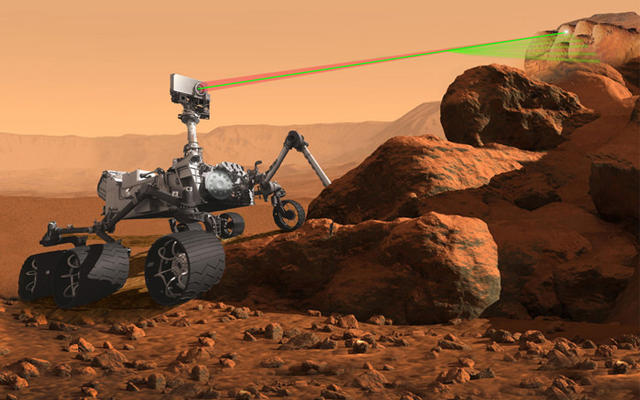 An artist's rendering of the SuperCam instrument aboard the next generation Mars rover scheduled to visit the Red Planet in 2020.