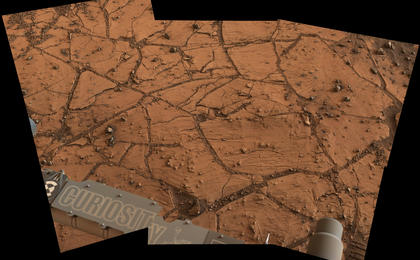 Fine-Grained Rock at Base of Martian Mount Sharp
