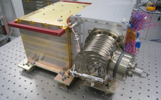 The Neutral Gas and Ion Mass Spectrometer (NGIMS) instrument, shown here at NASA's Goddard Space Flight Center in Greenbelt, Md., before its integration onto NASA's  Mars Atmosphere and Volatile EvolutioN (MAVEN) spacecraft.