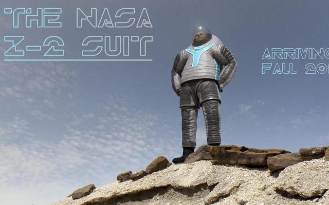 An artist's concept of a new spacesuit that may one day be used by the first astronauts to step foot on Mars.