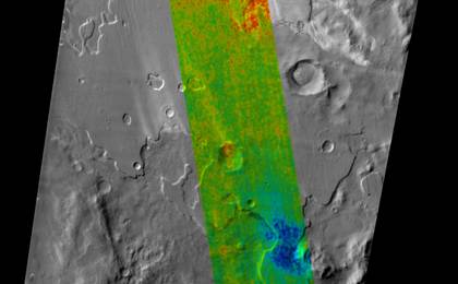 View image for Depth-to-Ice Map of a Southern Mars Site Near Melea Planum