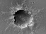 This image of Santa Maria Crater was taken by the High Resolution Imaging Science Experiment (HiRISE) camera on Mars Reconnaissance Orbiter.