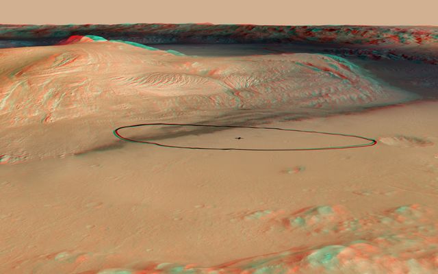 As of June 2012, the target landing area for Curiosity, the rover of NASA's Mars Science Laboratory mission, is the ellipse marked on this image, about 12 miles long and 4 miles wide (20 kilometers by 7 kilometers).