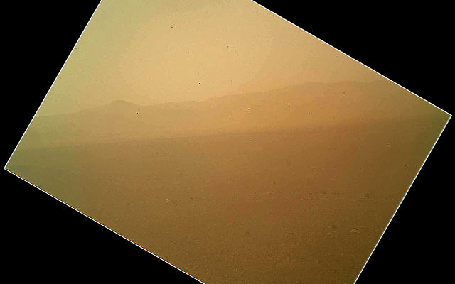 First Color Image of the Martian Landscape Returned from Curiosity