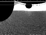 The Curiosity engineering team created this view from images taken by NASA's Curiosity rover rear hazard avoidance cameras underneath the rover deck on Sol 0.