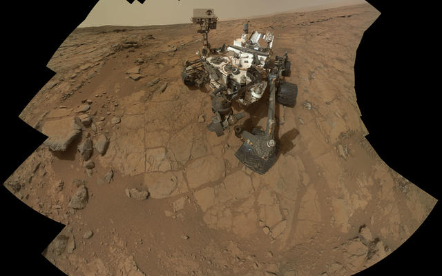 This self-portrait of NASA's Mars rover Curiosity  combines 66 exposures taken by the rover's Mars Hand Lens Imager (MAHLI) during the 177th Martian day, or sol, of Curiosity's work on Mars (Feb. 3, 2013).
