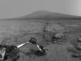 This left-eye member of a stereo pair of images from the Navigation Camera (Navcam) on NASA's Curiosity Mars rover shows a full 360-degree view of the rover's surroundings at the site where it first drilled into a rock.