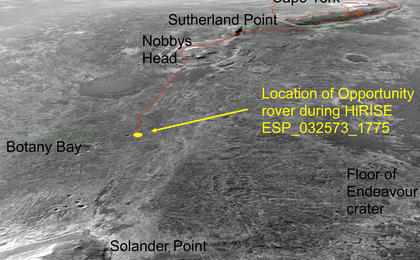 View image for Location of Opportunity Rover