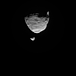 This movie clip shows Phobos, the larger of the two moons of Mars, passing in front of the other Martian moon, Deimos, on Aug. 1, from the perspective of NASA's Mars rover Curiosity.