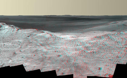 'Pillinger Point' Overlooking Endeavour Crater on Mars (Stereo)