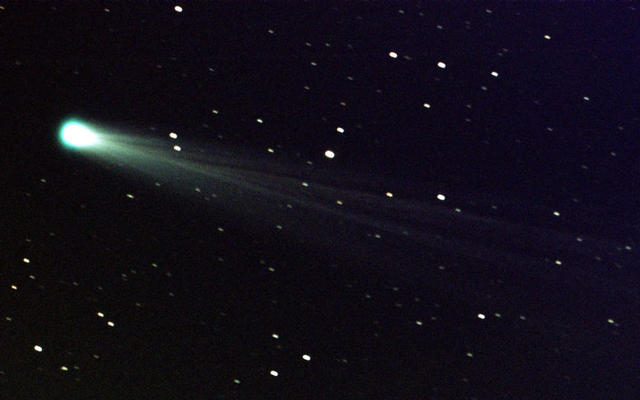 Comets are giant snowballs in space made of ice, frozen gases, rocks, and dust.