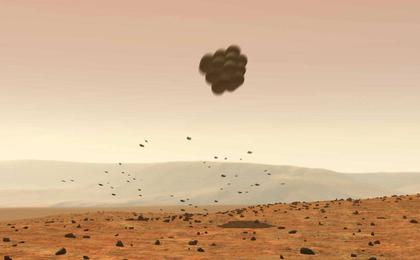 Mars Exploration Rover landing technique