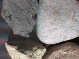 This stereo view of terrestrial rocks combines two images taken by a testing twin of the Mars Hand Lens Imager (MAHLI) camera on NASA's Mars Science Laboratory.