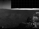 With the addition of four high-resolution Navigation Camera, or Navcam, images, taken on Aug. 18 (Sol 12), Curiosity's 360-degree landing-site panorama now includes the highest point on Mount Sharp visible from the rover.