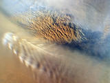 This close-up image of a dust storm on Mars was acquired by the Mars Color Imager instrument on NASA's Mars Reconnaissance Orbiter on Nov. 7, 2007.