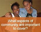 FAQ08: What aspects of community are important to cover?