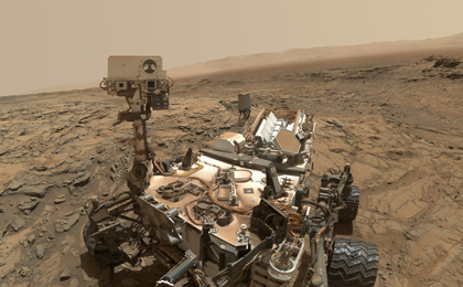 This self-portrait of NASA's Curiosity Mars rover shows the vehicle at the "Big Sky" site, where its drill collected the mission's fifth taste of Mount Sharp. It was taken on Oct. 6, 2015, PDT.