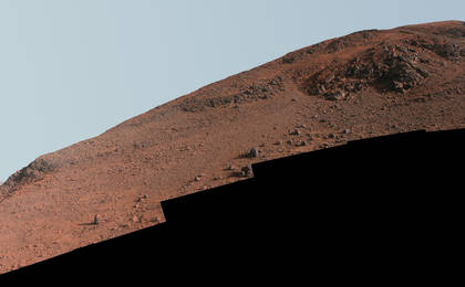 View image for Steep 'Knudsen Ridge' Along 'Marathon Valley' on Mars (Enhanced Color)