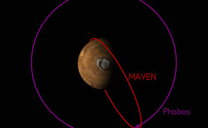 View image for Orbit of MAVEN and Phobos