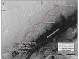 This map shows the route driven by NASA's Curiosity Mars rover from where it landed in 2012 to its location in early March 2016, approaching 'Naukluft Plateau.' As the rover continues up Mount Sharp, its science team has been refreshed by a second round of NASA participating-scientist selections.