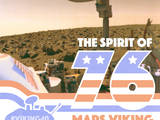 Anniversary artwork of NASA Viking 1 and Viking 2 Landers and Orbiters.  Infographic text: The Spirit of 76.  Mars Viking.  A True Pioneer. #viking40