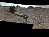 This 360-degree vista was acquired on Aug. 5, 2016, by the Mastcam on NASA's Curiosity Mars rover as the rover neared features called "Murray Buttes" on lower Mount Sharp. The dark, flat-topped mesa seen to the left of the rover's arm is about 50 feet high and, near the top, about 200 feet wide.
