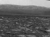 This sequence of images shows a dust-carrying whirlwind, called a dust devil, scooting across ground inside Gale Crater, as observed on the local summer afternoon of NASA's  Curiosity Mars Rover's 1,597th Martian day, or sol (Feb. 1, 2017). Timing is accelerated in this animation.