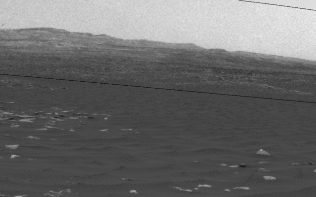 This sequence of images shows a dust-carrying whirlwind, called a dust devil, on lower Mount Sharp inside Gale Crater, as viewed by NASA's Curiosity Mars Rover during the summer afternoon of the rover's 1,613rd Martian day, or sol (Feb. 18, 2017).