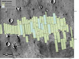This map shows the footprints of images taken by the HiRISE camera on NASA's Mars Reconnaissance Orbiter as part of advance analysis of the area where NASA's InSight mission will land in 2018. The final planned image of the set will fill in the yellow-outlined rectangle on March 30, 2017.
