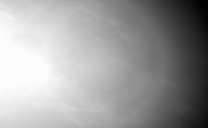 Wispy clouds float across the Martian sky in this accelerated sequence of early-morning images taken on July 17, 2017, by the Navcam on NASA's Curiosity Mars rover.